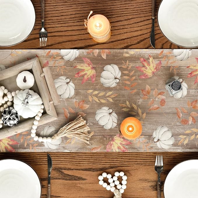 Artoid Mode 210 GSM Fall Table Runner 13x72 Inch Home Party Decor | Pumpkins - Image 7