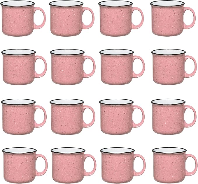 Set of 16 Ceramic Campfire Mugs – 15 Oz, Camping – Customizable by GiftsbyDesign