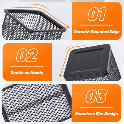 Segarty Pen Cup Holder, 6 Pack Square Black Pen Holder - Image 3