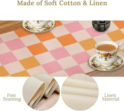 Retro 70s Floral Table Runner Spring Groovy Flower Dinner Runner - Image 5