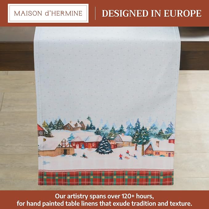 Maison d' Hermine Table Runner 100% Cotton 14.50" x 72" | Table Runners 72 - Image 2