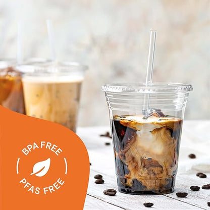 Stack Man Clear Plastic Cups - 12 oz - 100 Pack | Disposable Cups - Image 3