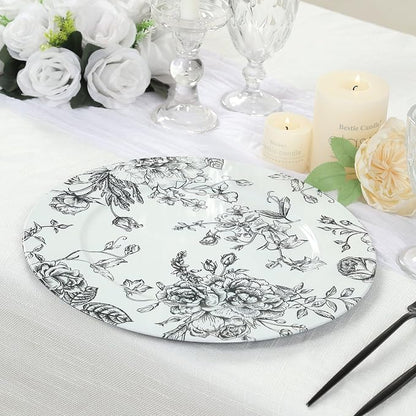 Efavormart 6-Pack Acrylic Charger Plates 13" Round White - Image 6