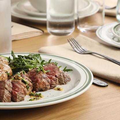 Gibson Home Hometown Diner 12-Piece Porcelain Dinnerware Set, Round Plates and - Image 5