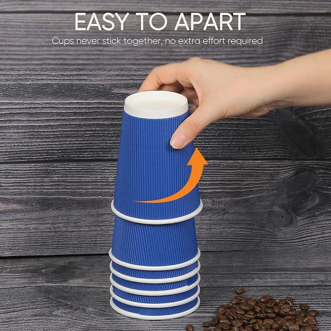 100 Pack 12 oz Disposable Coffee Cups - Image 6