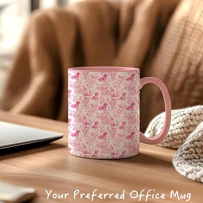 Pink Chinoiserie Dachshund Mug, Grandmillennial Sausage Weiner Dog Coffee Tea - Image 4