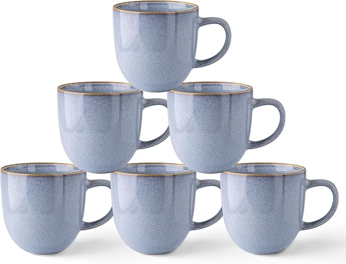 AmorArc 12oz Coffee Mugs, Ceramic Coffee Mugs set of 6 by AmorArc