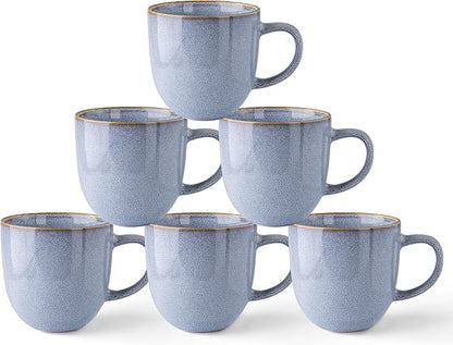 AmorArc 12oz Coffee Mugs, Ceramic Coffee Mugs set of 6 by AmorArc