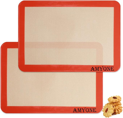 AMYONE Quarter Sheet Silicone Baking Mat, Reusable Baking Sheet Liners by AMYONE