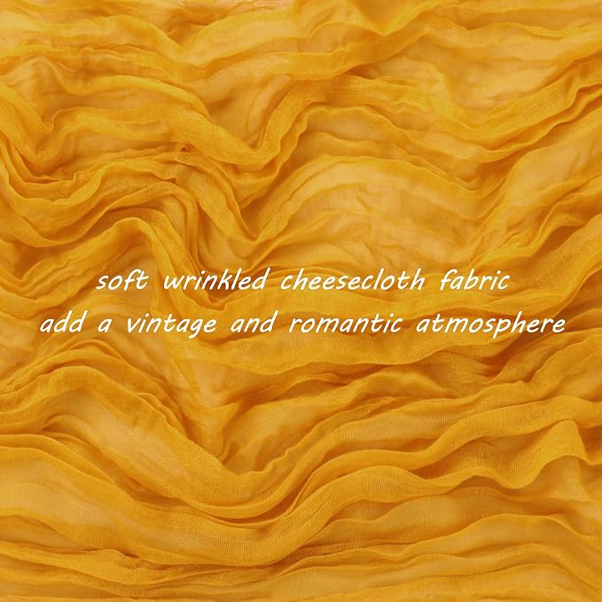 12 Pack 10Ft Cheesecloth Table Runner 35x120 Inch Boho Gauze Table Runner - Image 3
