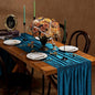 Peacock Blue Velvet Table Runner 29x120 Inch Luxury Retro Thick Runners | 5 by SoarDream