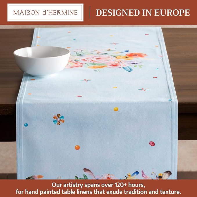 Maison d' Hermine Table Runner 100% Cotton 14.50" x 72" | Table Runners 72 - Image 2