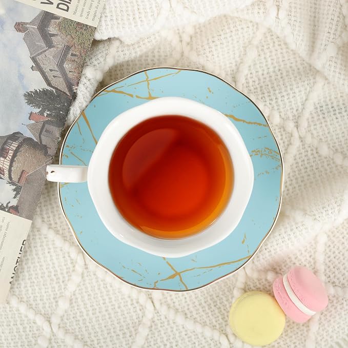 fanquare Rose Tea Cup and Saucer Set - Image 5