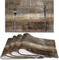 Brown and Grey Placemats, Modern Abstract Art Placemats Set of 4, Heat Resistant Non-Slip Artwork Dining Placemats, Washable Place Mats for Home Kitchen (Brown and Grey, 18"X12")