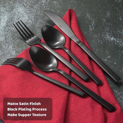 Alata Cube 45-Piece Forged Stainless Steel Flatware Set Cutlery Set - Image 4
