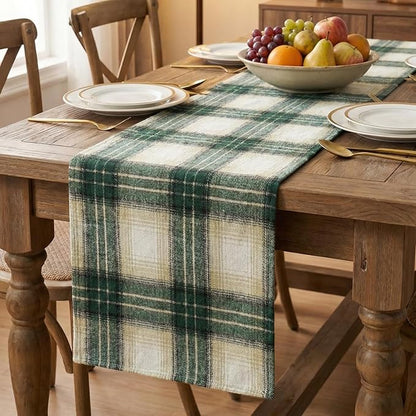 Artoid Mode Green Light Coffee Farmhouse Plaid Spring Table Runner, ST. Patrick - Image 5