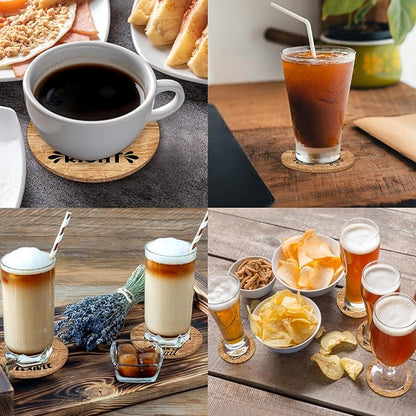 6 Pcs with Holder Drink Cork Coasters,Funny Office Gifts for Coworkers,Novelty Gifts for New Colleagues Employees Boss,Office Desk Coasters,Humorous Christmas Birthday Gifts for Men Women