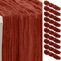 10 Pack Terracotta Christmas Cheesecloth Table Runner 35x120 Inch 10Ft Rustic by SuBleer