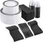 WELLIFE 350Pcs Black Plastic Dinnerware and Napkins Party Supplies Include:50 Dinner Plates, 50 Dessert Plates, 50 Napkins, 50 Cups and 50 Plastic Cutlery
