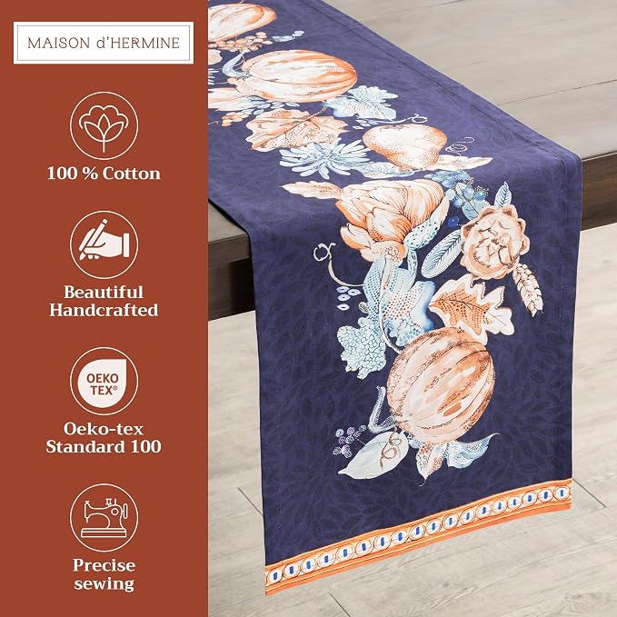Maison d' Hermine Table Runner 100% Cotton 14.50" x 72" | Table Runners 72 - Image 2