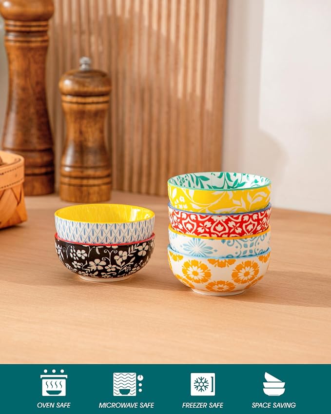vancasso SELENE 2.7 Oz Ceramic Mini Dipping Bowls Set of 6, 3 Inch | - Image 5