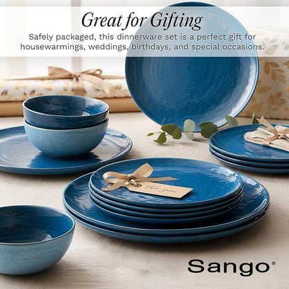 Sango Siterra Artist's Blend 16-Piece Stoneware Dinnerware Set – Service - Image 6