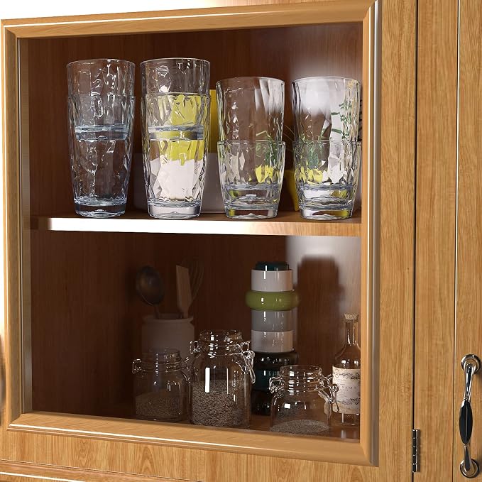 Top-spring 10 Oz Reusable Plastic Water Tumbler 4pcs Clear BPA Free | Thickened - Image 4