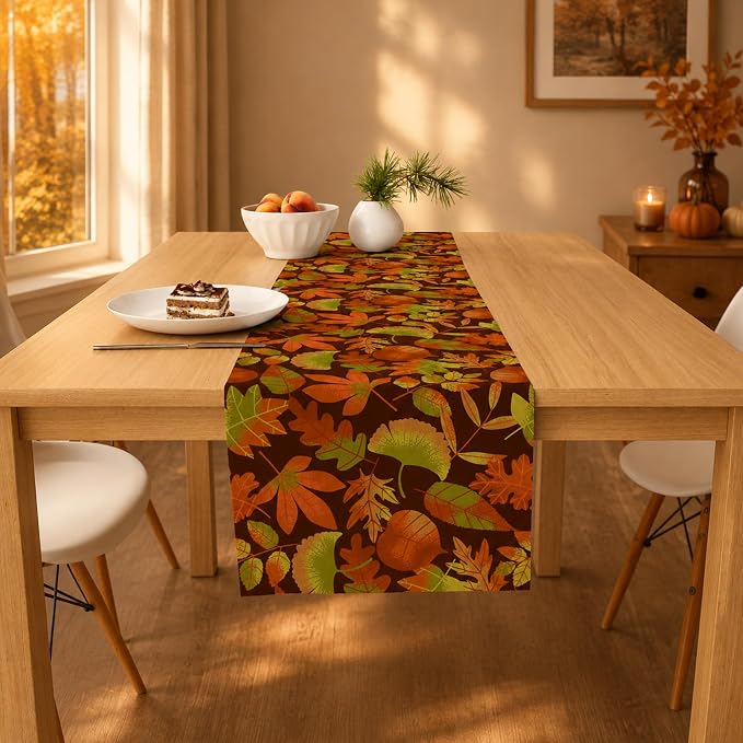 Fall Decor - Autumn Leaves Table Runner | Fall Decorations - Image 2