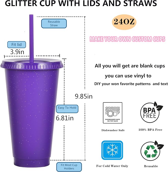 Suertestarry Tumbler with Straw and Lid, Water Bottle Iced Coffee Travel Mug Cup - Image 2