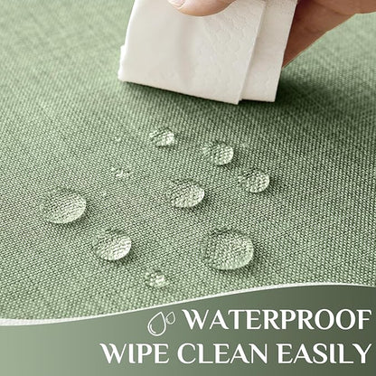 Softalker Large Tablecloths Rectangular 120 x 60 inch Linen Textured Table Cloth Outdoor Waterproof, Stain and Wrinkle Resistant,Sage Green Table Cloths for 6/8 Foot Rectangle Tables Decor for Spring
