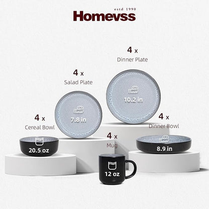 HomeVss 20-Piece Dinnerware Set - Image 2