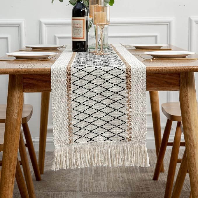 Table Runner Linear End, Boho Style - Image 6