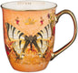 Christian Art Gifts Orange Butterfly Ceramic Coffee Mug by ChristianArtGifts
