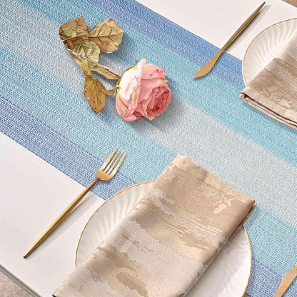 GIVERARE Table Runner, 12x108 in Heat-Resistant Woven Vinyl Long Tabletop - Image 4