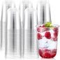 Ziliny 100 Pcs Disposable Stemless Glasses 16oz Crystal Plastic Wine Glasses by Ziliny