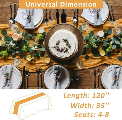 Cheesecloth Table Runner, 120 Inch 10 FT, 35x120 Inches Boho Rustic Cheesecloth - Image 3