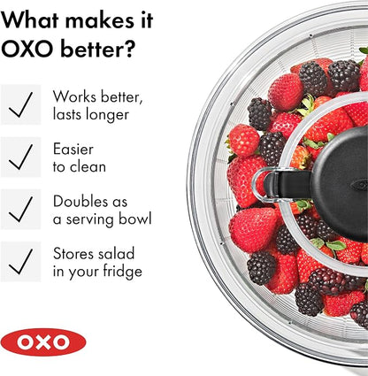 OXO Good Grips Salad Spinner | Lettuce Spinner | Fruit Washer | Fruit Washing - Image 10