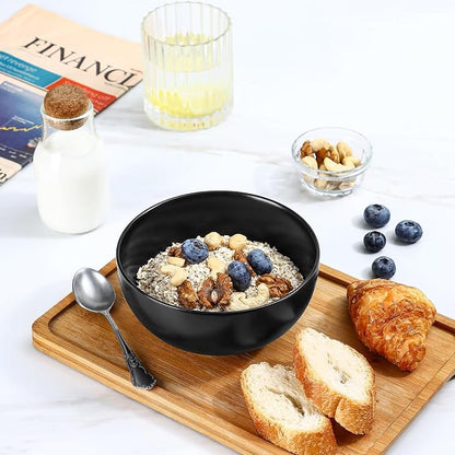 Selamica Ceramic Cereal Bowls set of 6, 24 oz Soup Bowls - Image 4