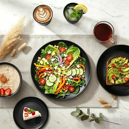 Kitchen Wheat Straw Dinnerware Set 40 PCS Dishes Sets - Image 4