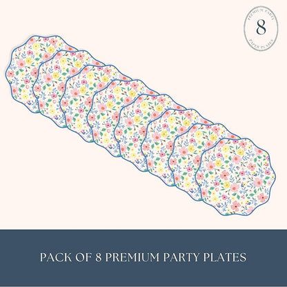 Bonjour Fête Multicolor Full Floral Dinner Plates, 10.75"D | Full floral pattern - Image 2