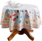 Maison d' Hermine Table Cloth Round Table 100% Cotton 63 Round Inches Tablecloth Reusable Decorative for Dining Room Farmhouse Home Valentines Day Decorations Spring Summer - Summer Whisper