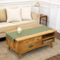 Solino Home 100% Pure Linen Table Runner Oil Green Woven, Fete 14 x 60 in | by SolinoHome