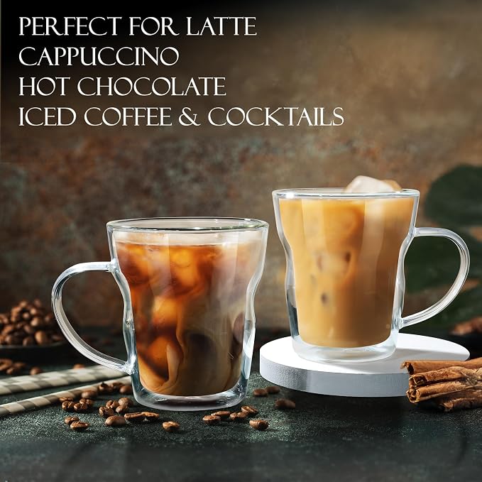 Joeyan 12oz Double Wall Insulated Coffee Mugs - Image 6