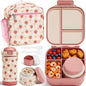 Fimibuke Kids Bento Lunch Box w/Insulated Water Bottle, Lunch Bag & Thermo | by Fimibuke