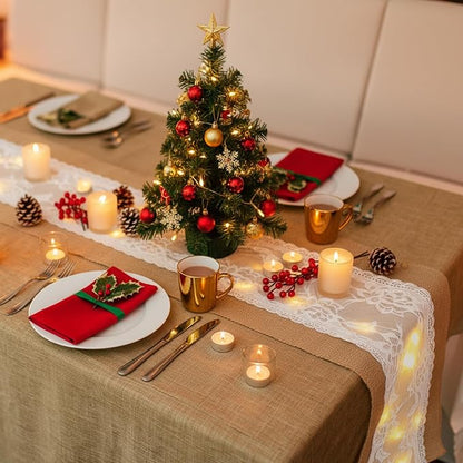 Xinnun 6 Pack Burlap Table Runner - Image 4