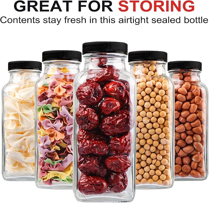 HINGWAH 12 OZ Glass Drink Bottles, Kombucha and More - Image 7