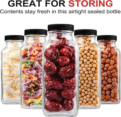 HINGWAH 12 OZ Glass Drink Bottles, Kombucha and More - Image 7