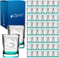 Personalized Square Shot Glasses Set of 50 Teal Bottom 2oz Engraved Initial and Name Custom Gifts, Weddings, Birthdays, Party, Event, Decorations