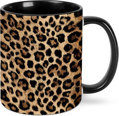 Leopard Print Coffee Mug 11 Ounce Mugs Ceramic Tea Cup Drinking Water Cups | by FyLybois