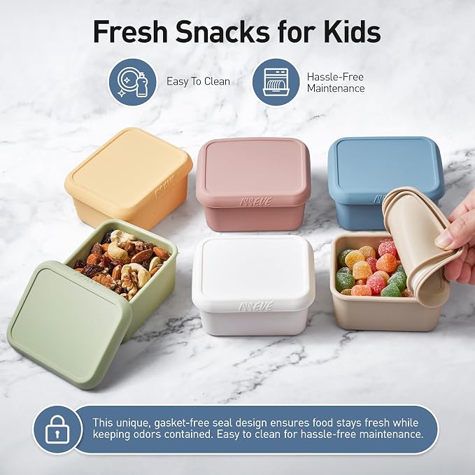 ISSEVE 8oz Silicone Snack Containers - Image 5
